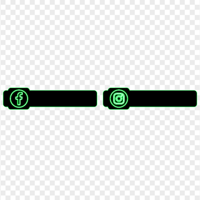 PNG Social Media Black & Green Banner Lower Third