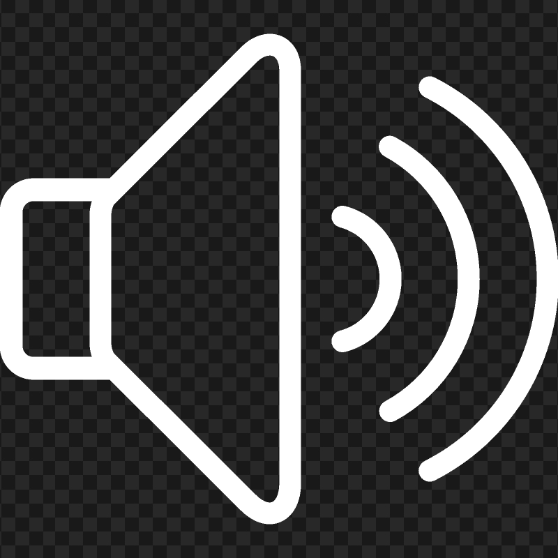 PNG Sound Speaker Outline White Icon