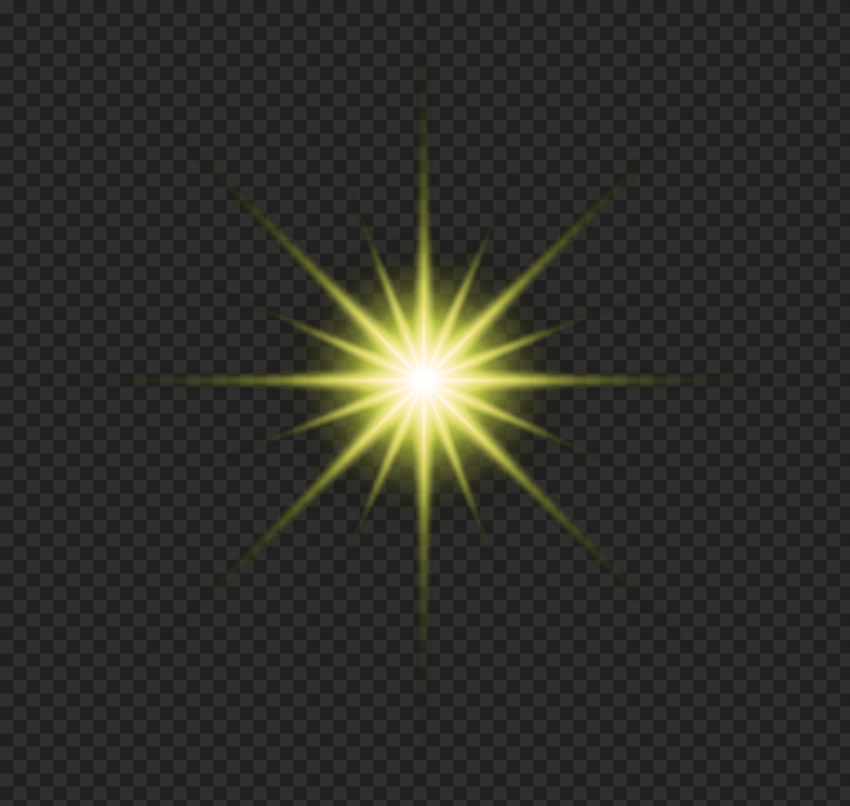 PNG Sparkling Shining Yellow Star Light
