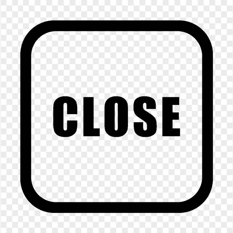 PNG Square Close Black Button Icon