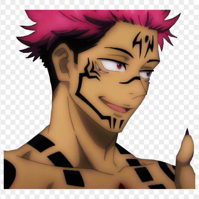 PNG Sukuna Face Artwork Jujutsu Kaisen Character