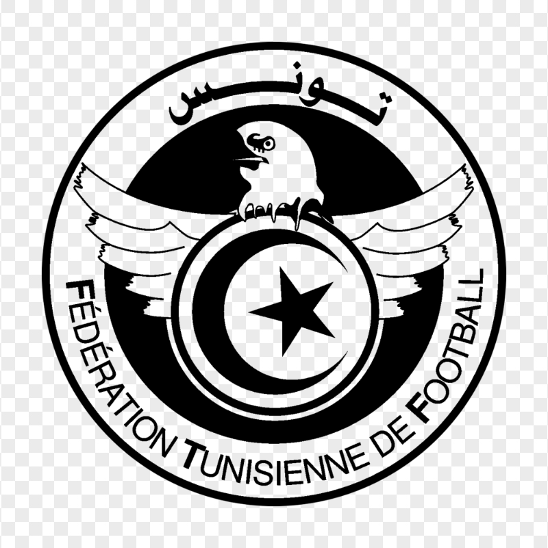 PNG Tunisia National Football Team Black Logo