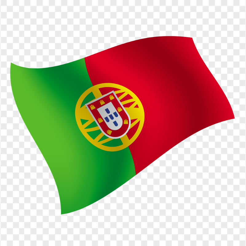 PNG Vector Illustration Waving Portugal Flag