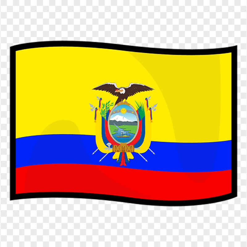 PNG Wavy Ecuador Flag Icon