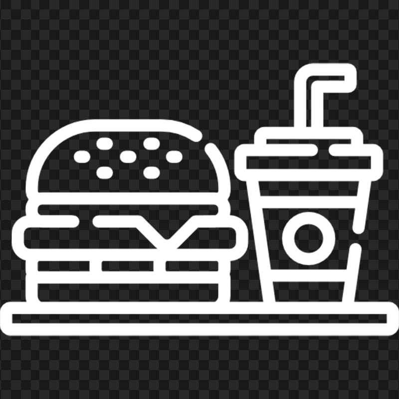 PNG White Outline Fast Food Icon