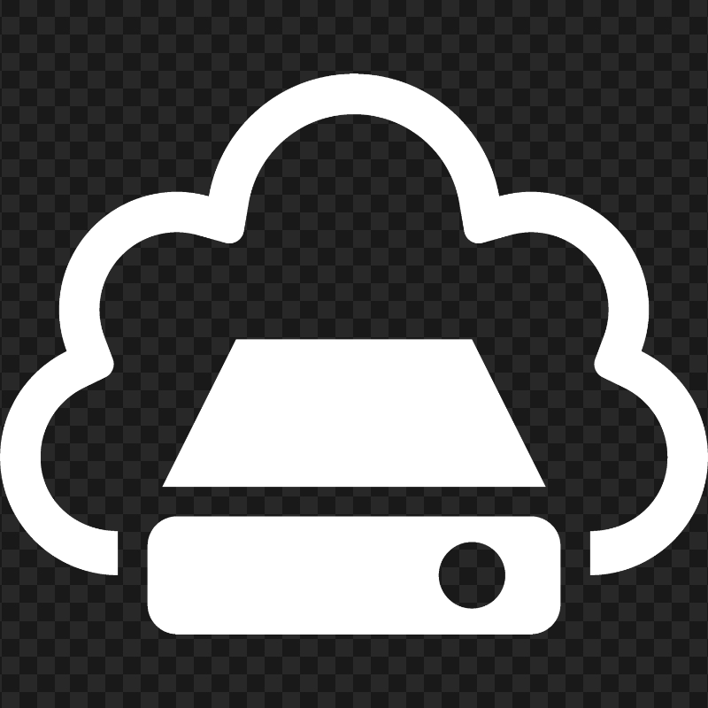 PNG White Storage Cloud Service icon