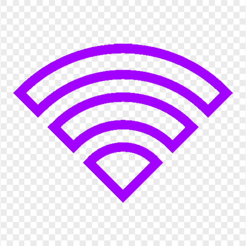 PNG Wifi Purple Outline Logo Icon Symbol