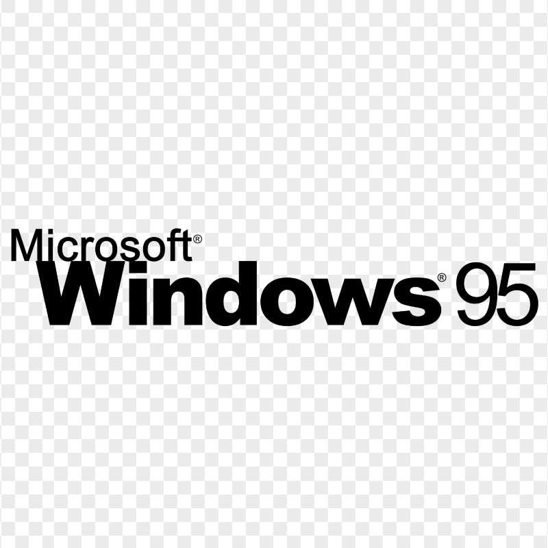 PNG Windows 95 Black Logo