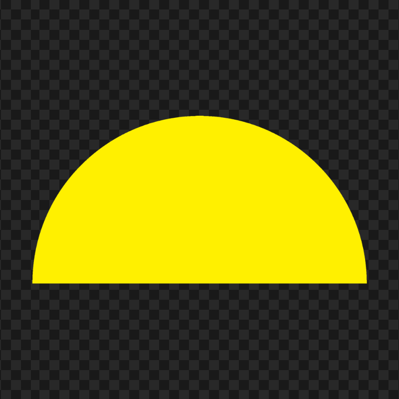 PNG Yellow Half Semi Circle