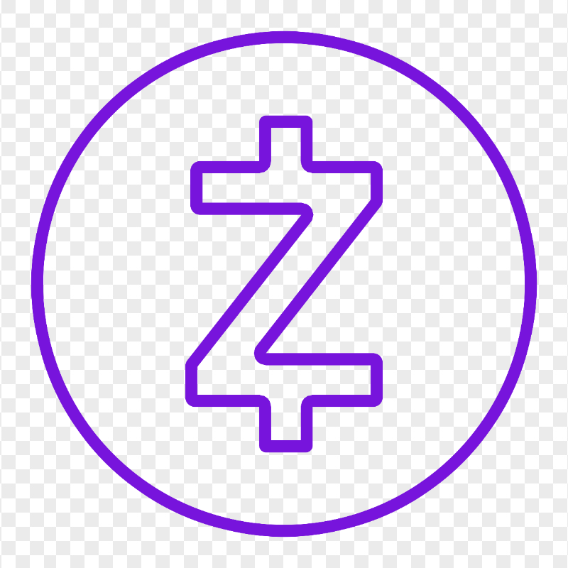 PNG Zelle Purple Outline Logo Icon