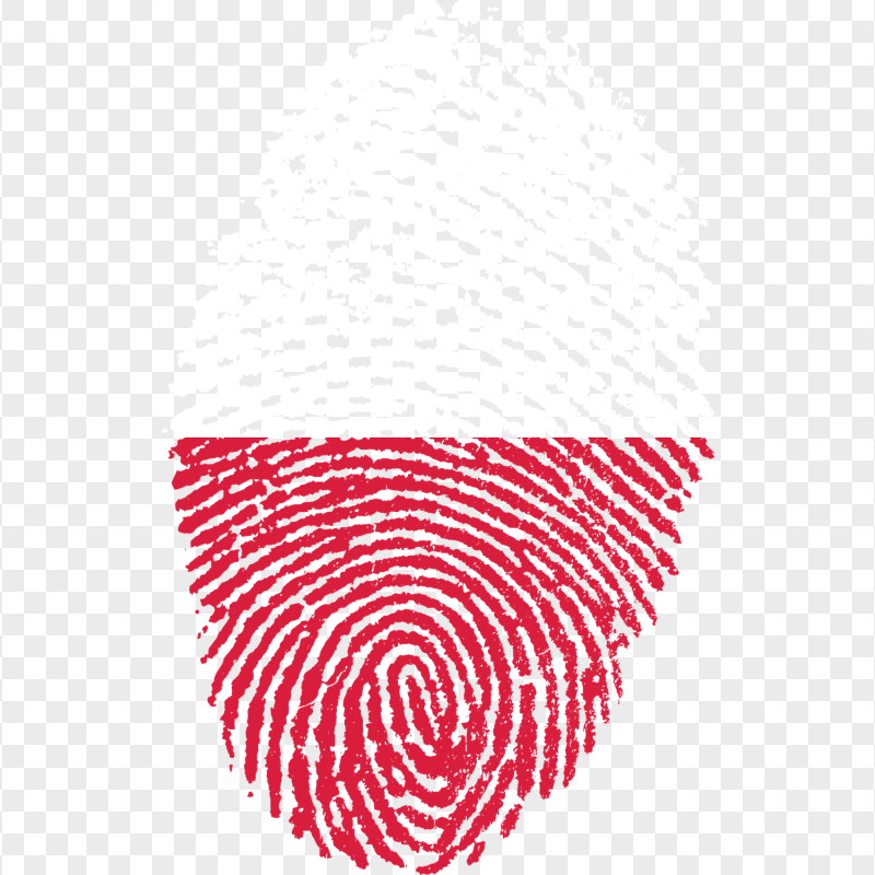Poland Fingerprint Flag Image PNG