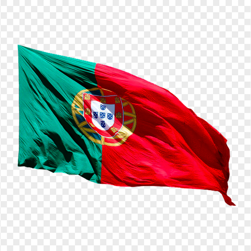 Portugal Waving Fabric Flag PNG