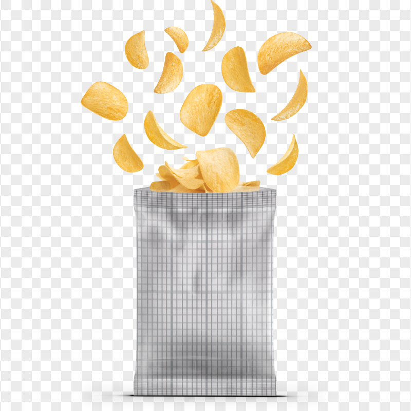 Potato Chips Out Of Bag PNG Image