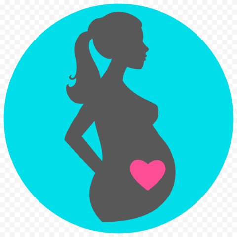 Pregnant Woman Round Icon PNG
