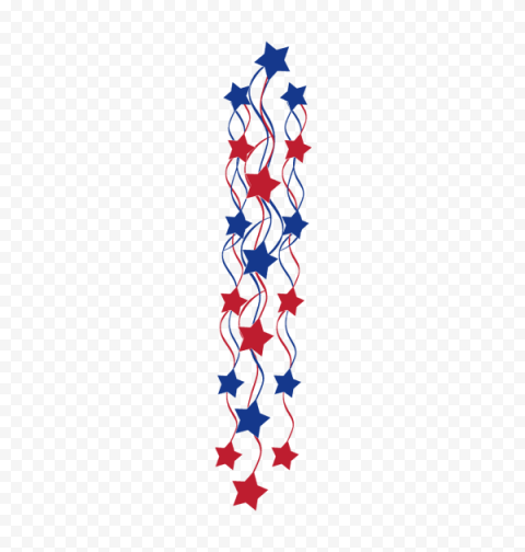 Presidents Day Red and Blue Stars Hanging