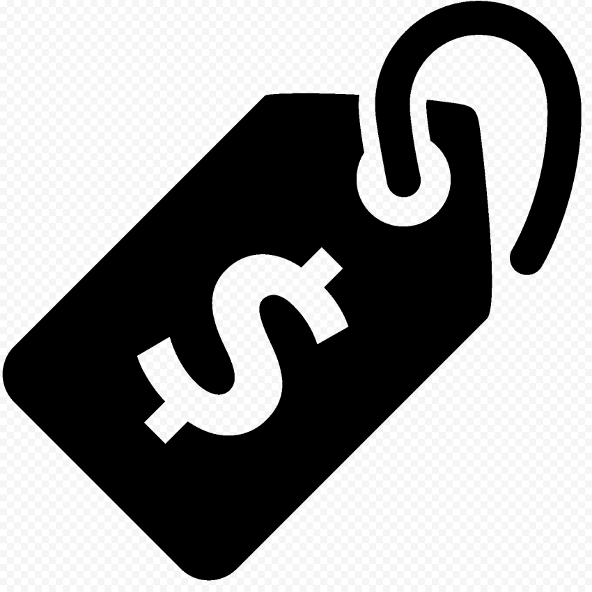 Price Tag Black Icon Transparent Background Citypng