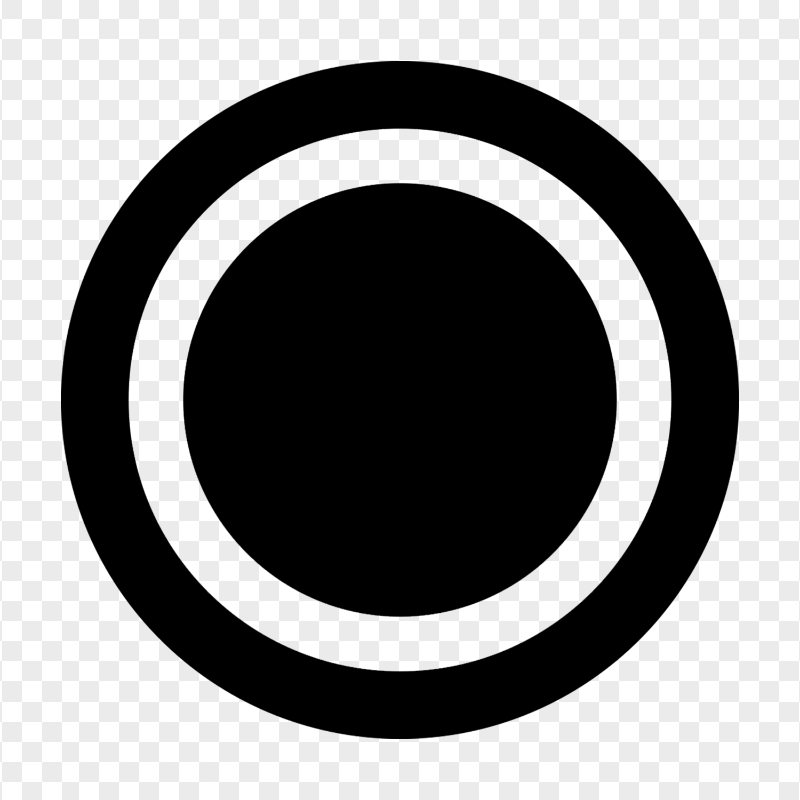PS Controller Circle Black Button Icon PNG