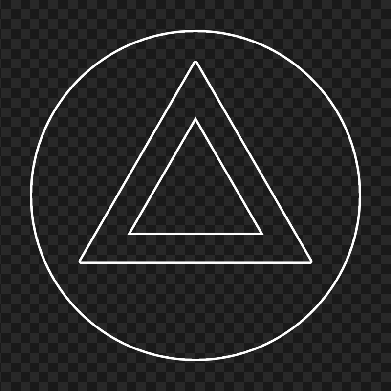 PS Controller Triangle White Outline Button Icon PNG