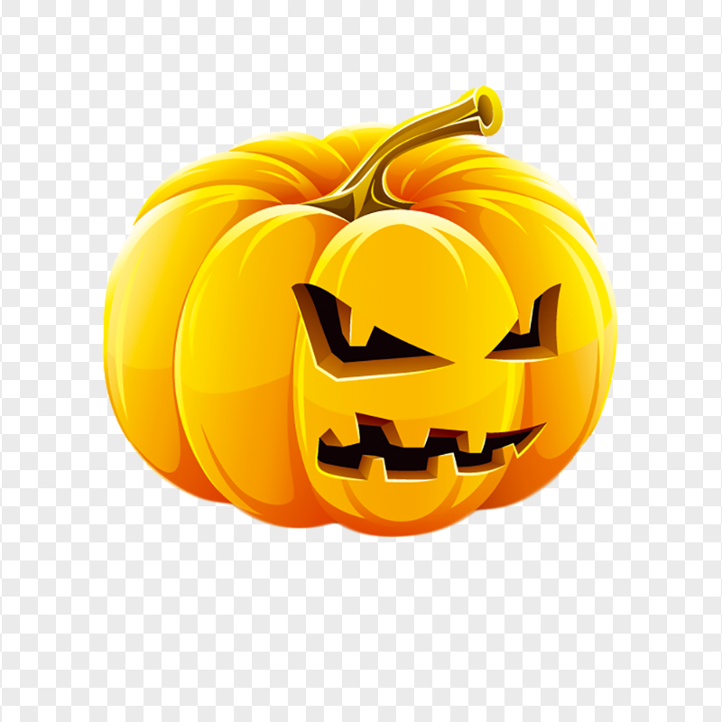 Pumpkin Jack O Lantern Evil Face Illustration