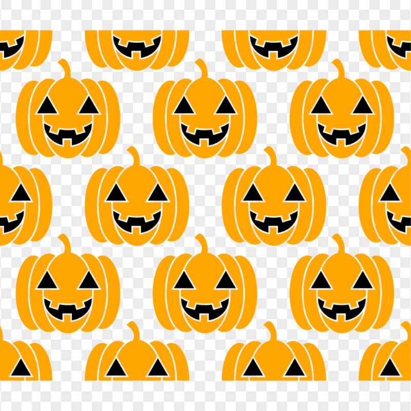 Pumpkins Faces Pattern Background