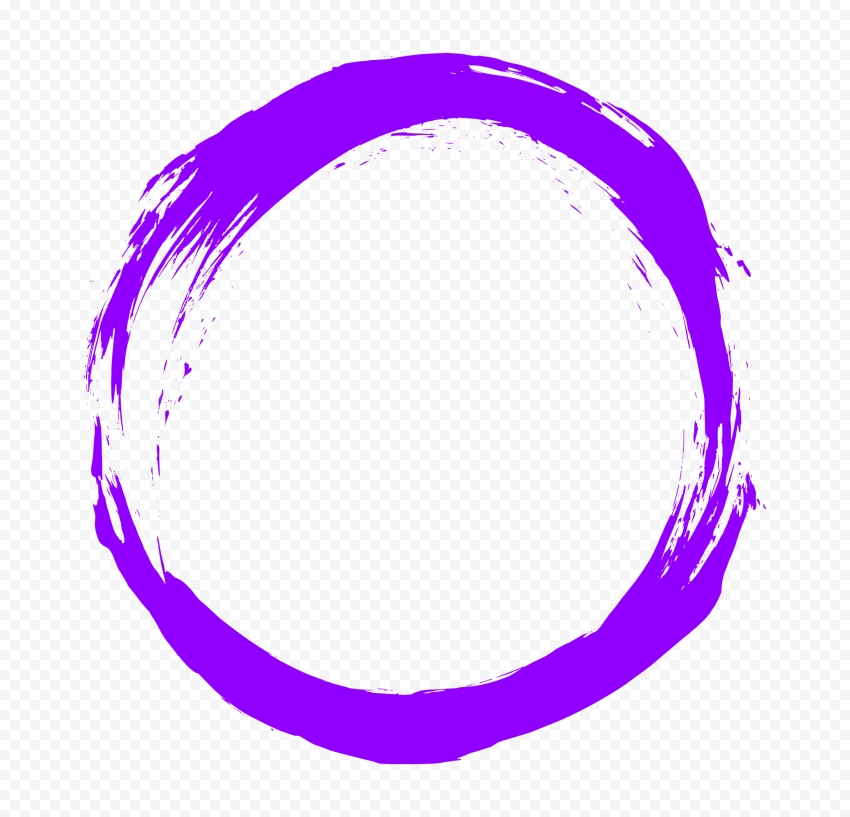 Purple Brush Stroke Circle PNG Image