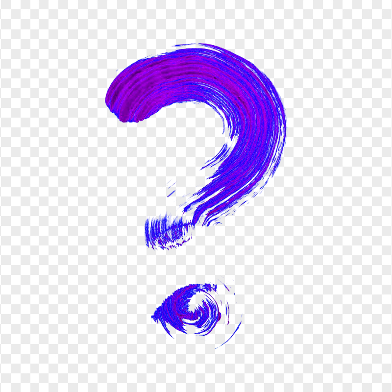 Purple Brush Stroke Question Mark PNG