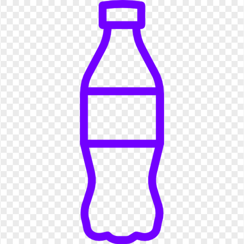 Purple Cola Water Plastic Bottle Icon PNG