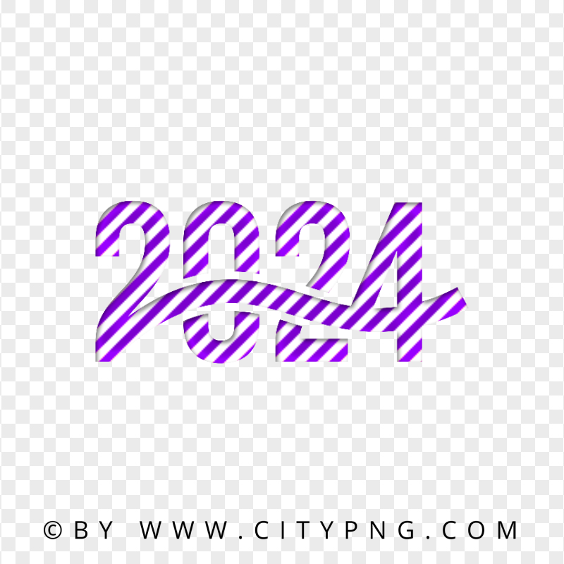 Purple Creative 2024 Design Text PNG