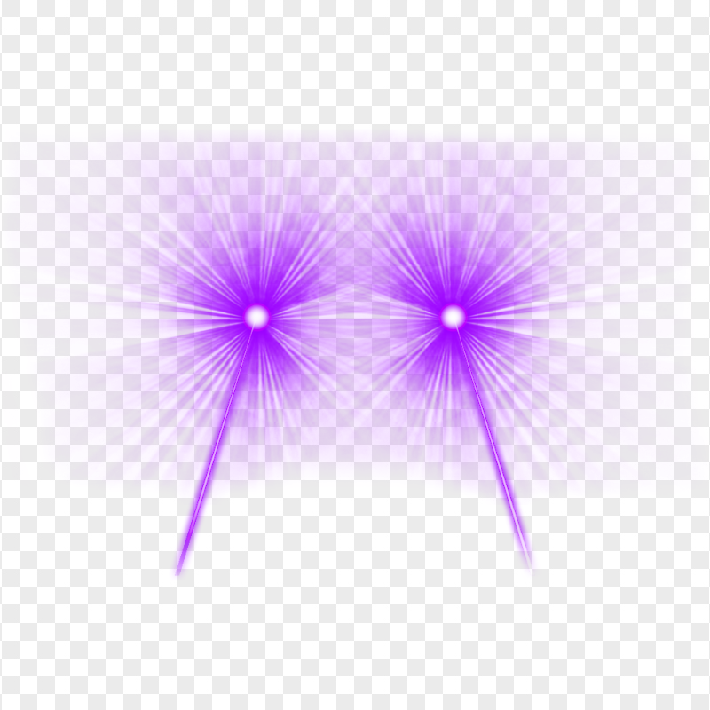 Purple Eyes Lazer Flare Effect Front View PNG