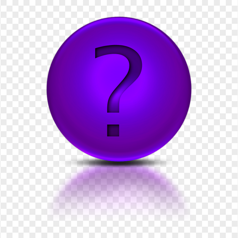 Purple Glossy Question Mark Circle Icon Logo PNG