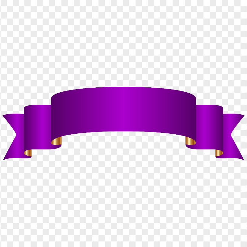 Purple Graphic Banner Ribbon Transparent Background