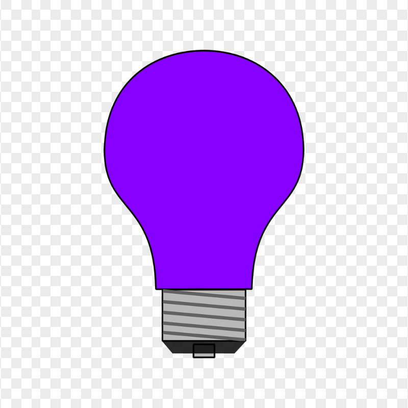 Purple Light Bulb Clipart Icon PNG