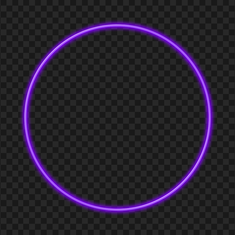 Purple Neon Glowing Circle HD PNG