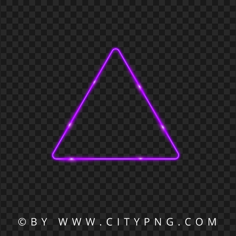 Purple Neon Triangle With Flare Effect PNG IMG