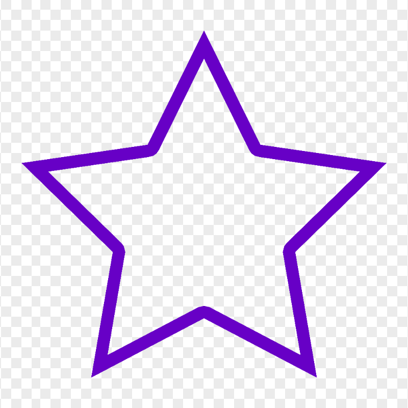 Purple Outline Star Transparent Background