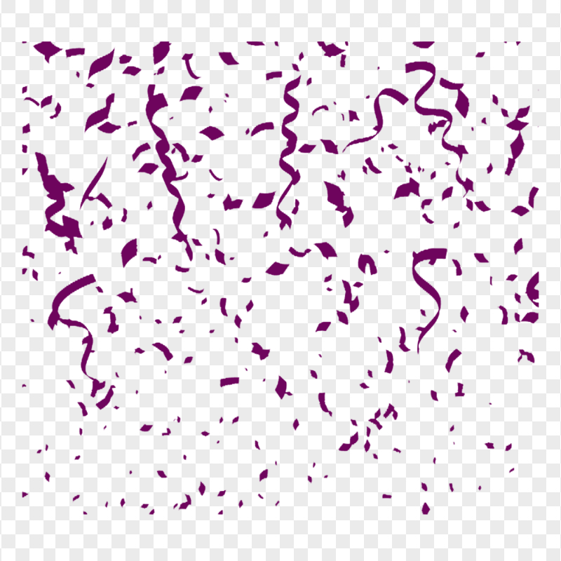 Purple Party Confetti PNG