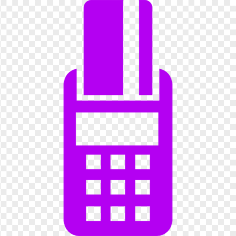 Purple POS Credit Card Machine Icon PNG