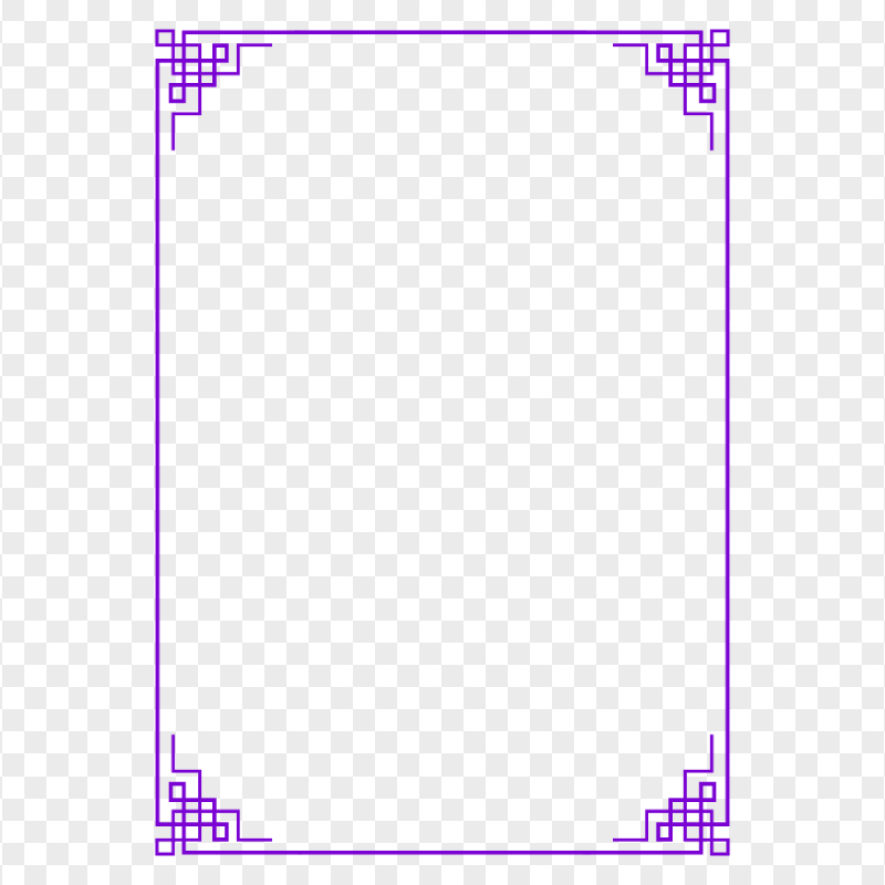Purple Vertical Chinese Frame PNG IMG