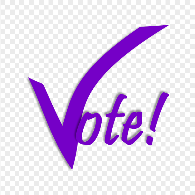 Purple Vote Word Download PNG