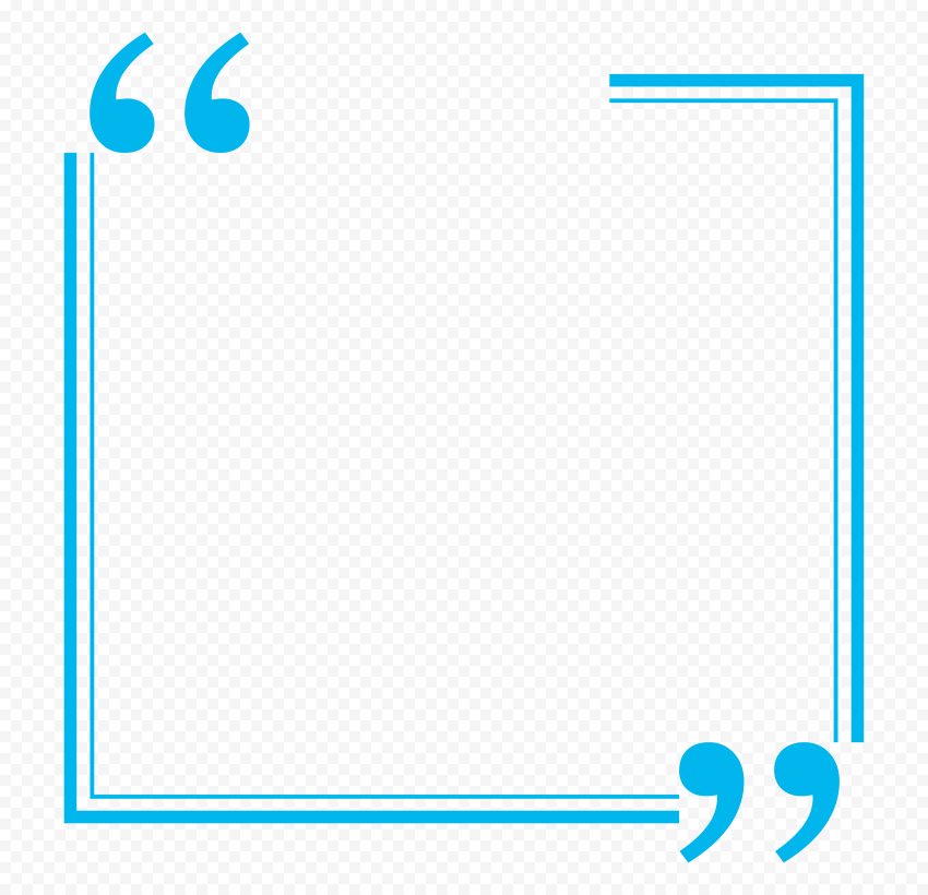 Quote Square Vector Blue Frame HD Transparent PNG Citypng