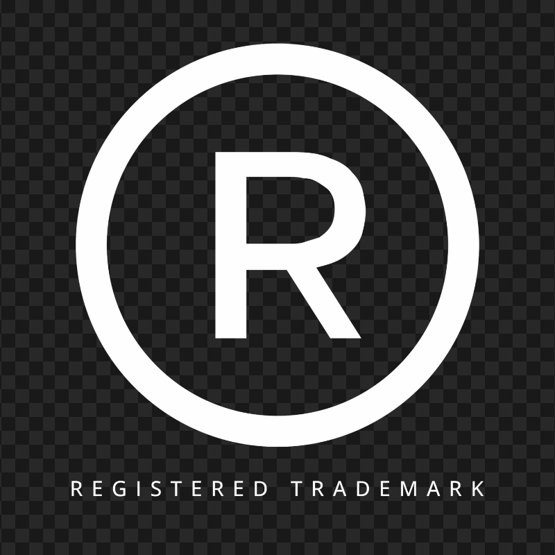 R Registered Trademark White Logo PNG