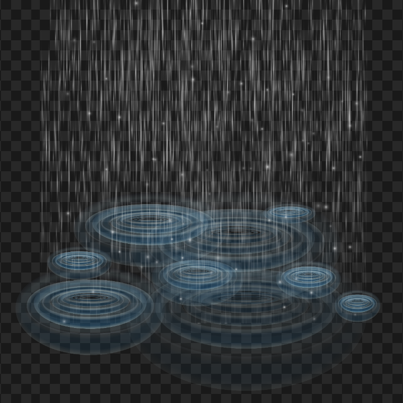 Rain Water Puddle Ripple Splash Effect PNG