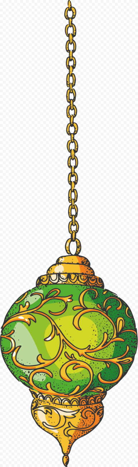 Ramadan Hanging Cartoon Green Lantern Lamp