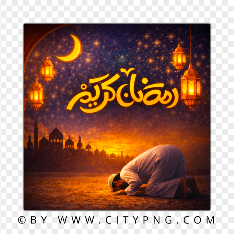 Ramadan Kareem Inspirational Islamic Night Scene