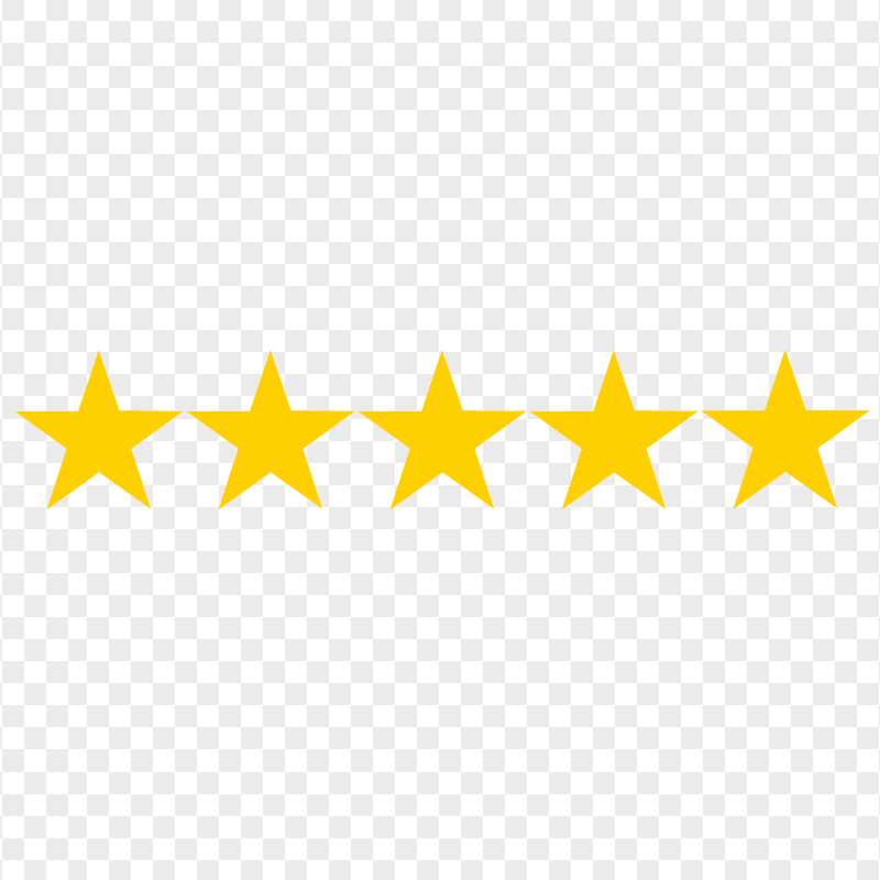 Rating Review Yellow 5 Stars PNG Image