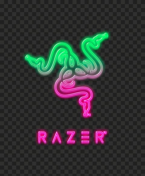 Razer Rgb Logo Razer Red Blue Gradient Neon Logo Image PNG | Citypng
