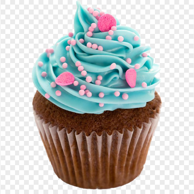Real Chocolate Cupcake With Toppings PNG