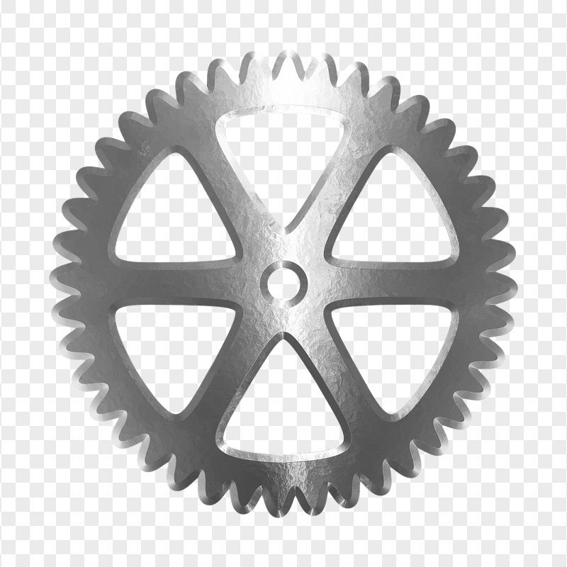 Real Gray Metal Gear Transparent Background