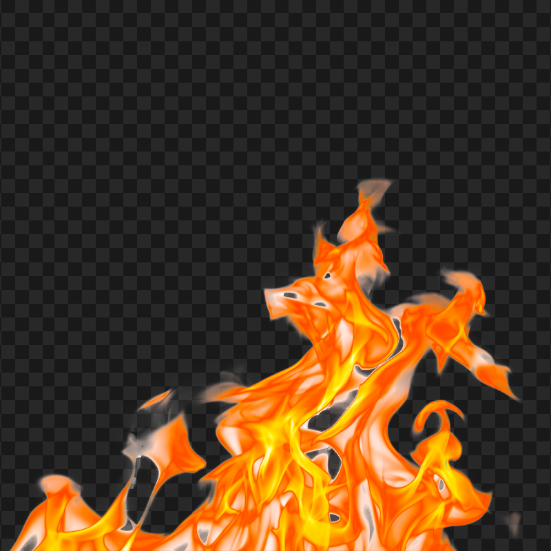 Realistic Burning Fire Flames PNG Image
