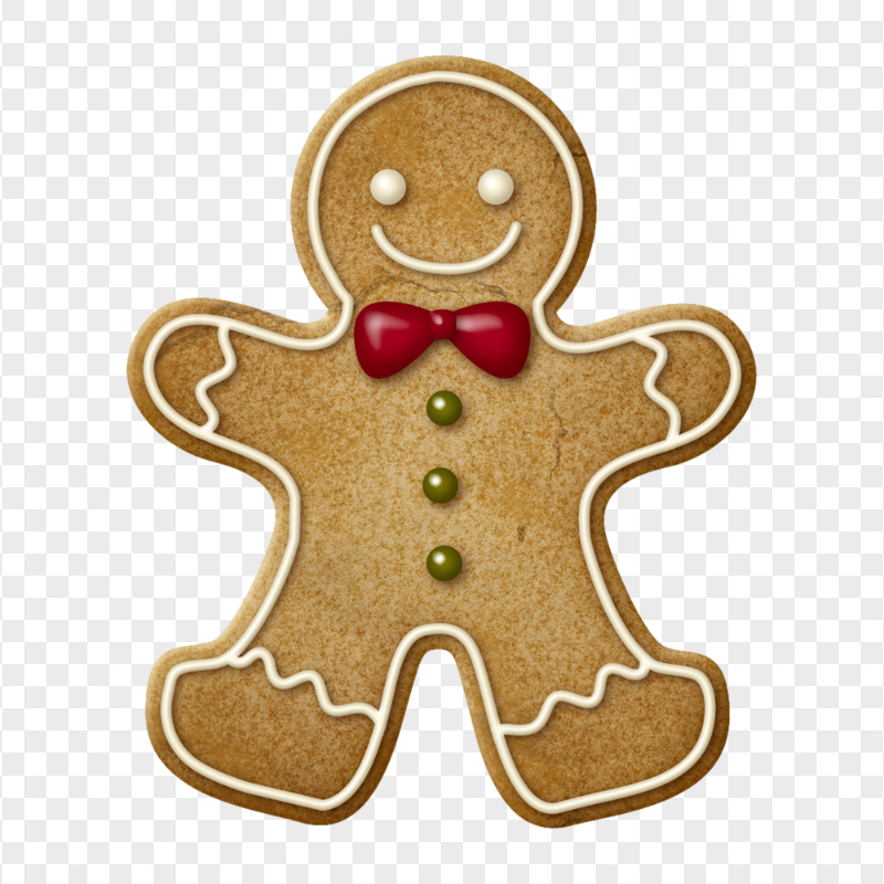 Realistic Christmas Gingerbread Man Cookie HD PNG